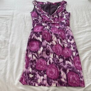 Elegant Purple Floral Women's Dress size 4 H&M
